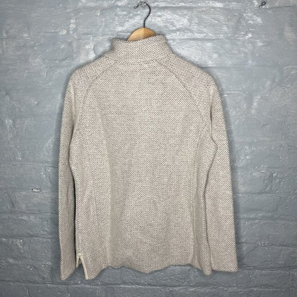 Weird Fish Macaroni Women’s Beige 1/4 Zip Pullover Top Jumper Size 12 - Picture 2 of 11